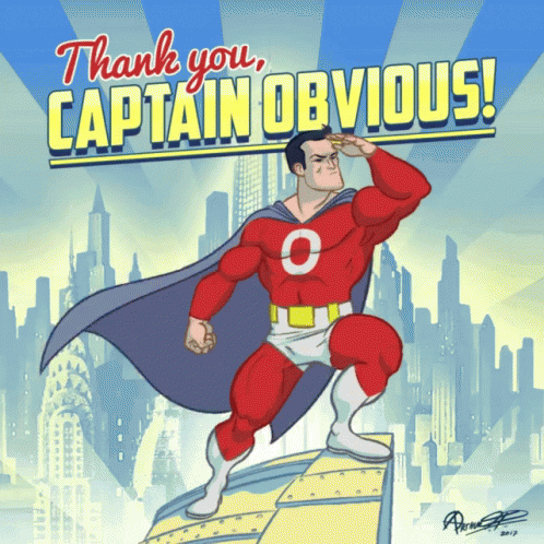 Merci Captain Obvious !